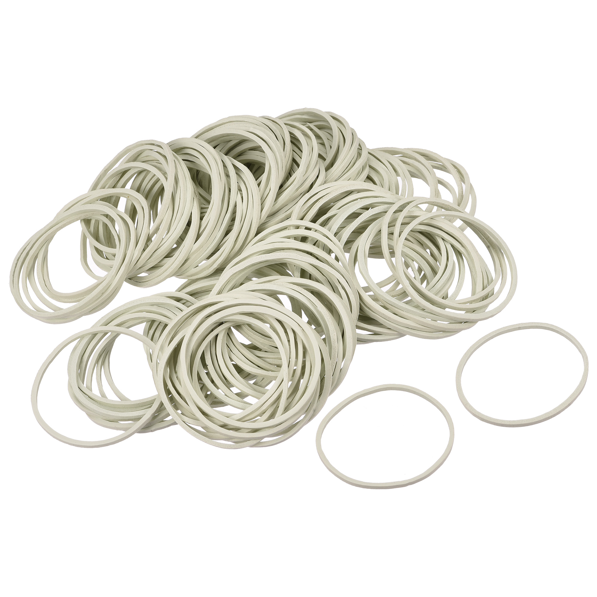 Uxcell Rubber Band White Stretchable Rubber Elastic Band 1.5inch Dia for  Home Office Pack of 300